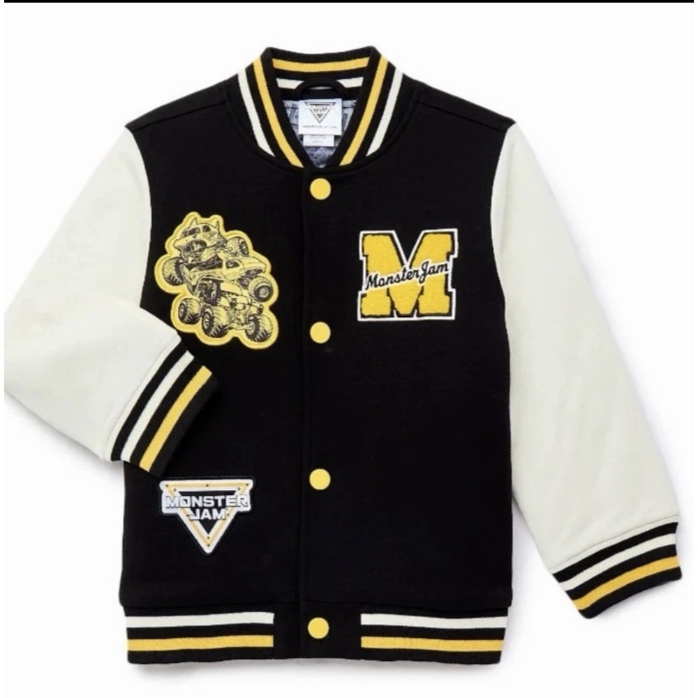 Monster Jam Toddler Varsity Jacket Size 5t